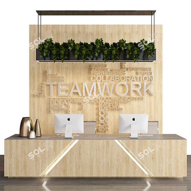 Modern Reception Desk: 3D Max Render 3D model image 1