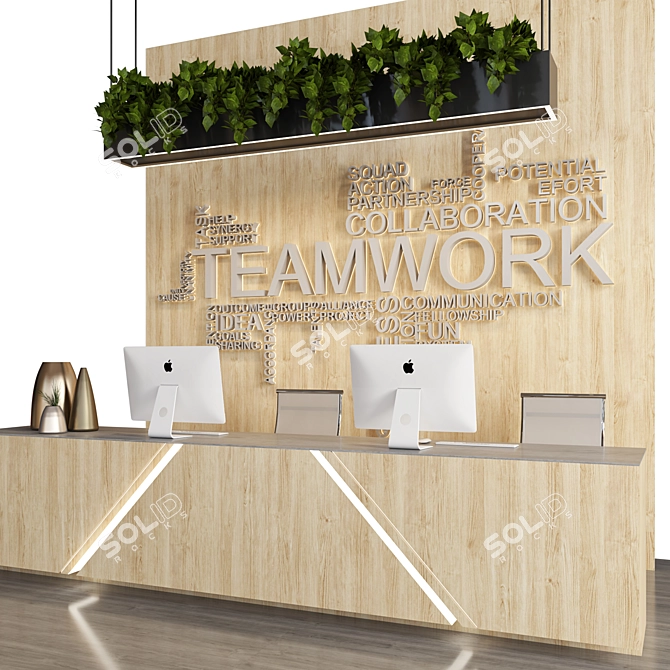 Modern Reception Desk: 3D Max Render 3D model image 3