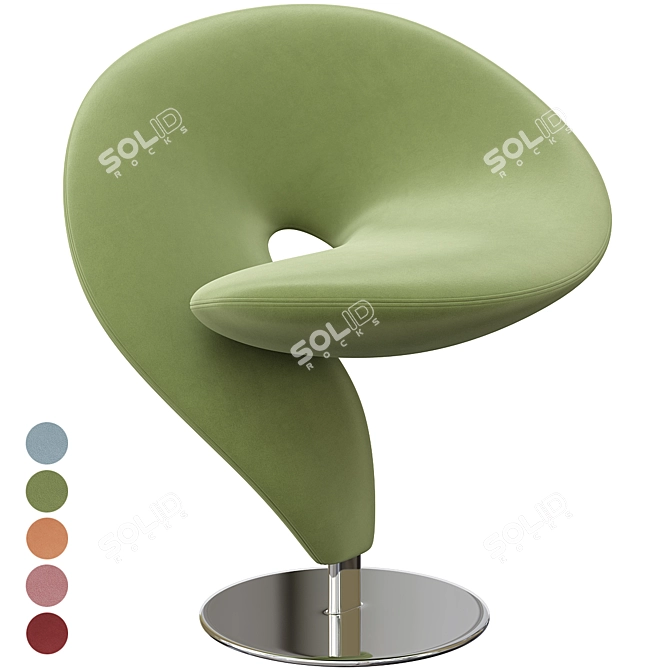 Unique and Stylish Question Mark Lounge Chairs 3D model image 5