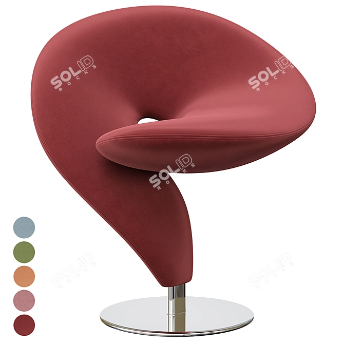 Unique and Stylish Question Mark Lounge Chairs 3D model image 6