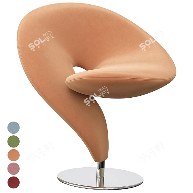 Unique and Stylish Question Mark Lounge Chairs 3D model image 7