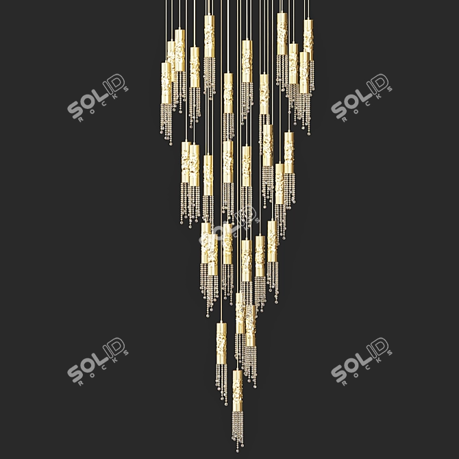 Sleek and Luxurious Ceiling Light 3D model image 2