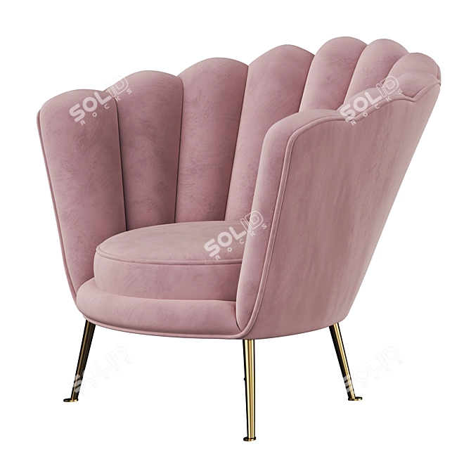 Elegant Perla Armchair 3D model image 3