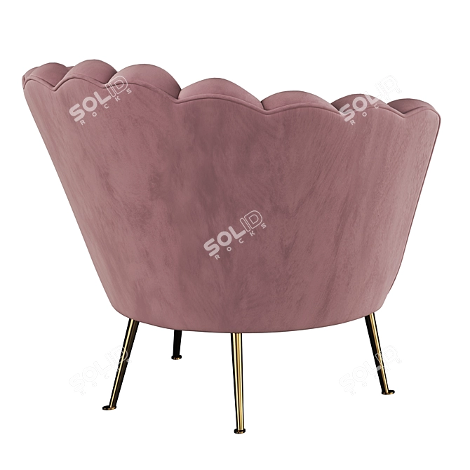 Elegant Perla Armchair 3D model image 4