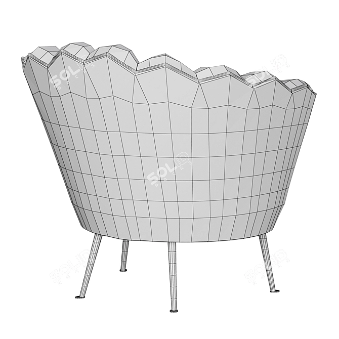 Elegant Perla Armchair 3D model image 7