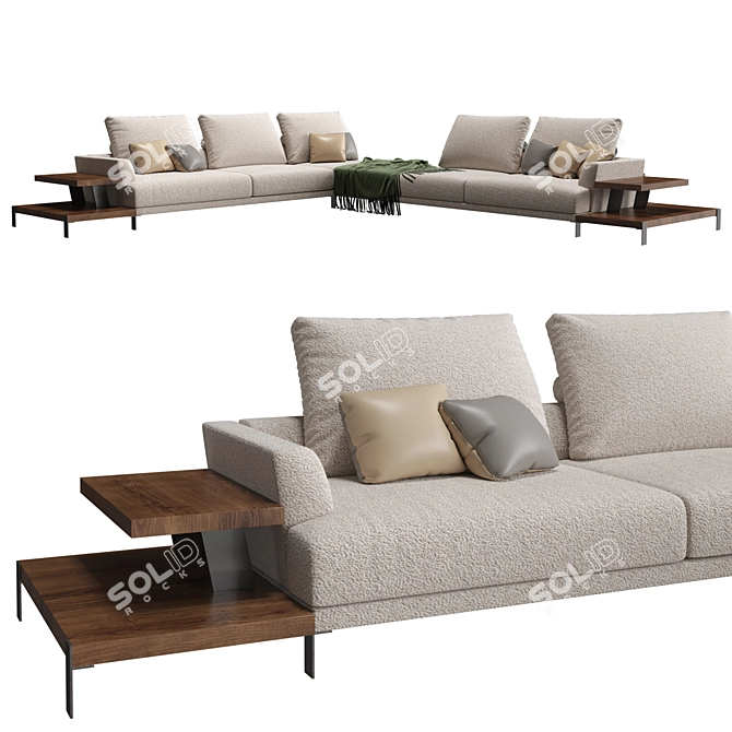 Modern Jazz Lounge Sofa 3D model image 1