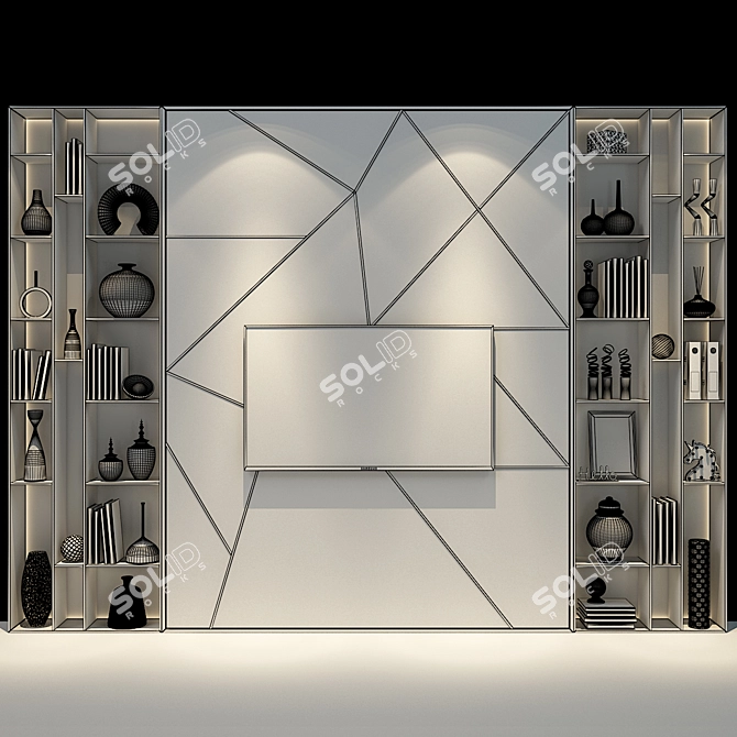 Modern TV Shelf: Enhance Your Living Space 3D model image 3