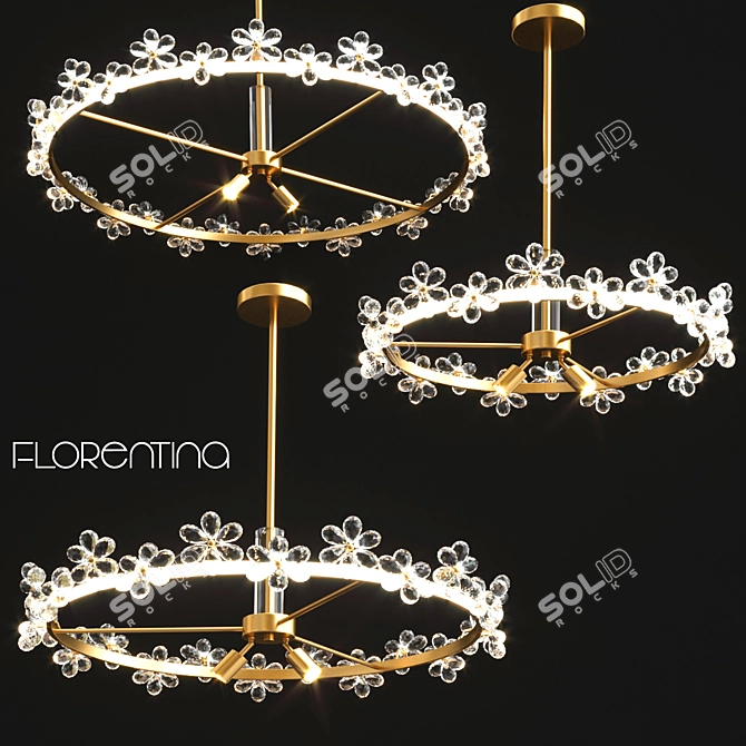Elegant Florentina Design Lamps 3D model image 2