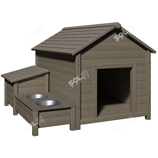 Compact Dog Shelter for Medium-sized Dogs 3D model image 1