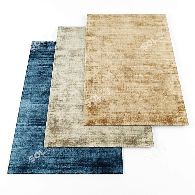 Random Set of 5 Carpets 3D model image 1