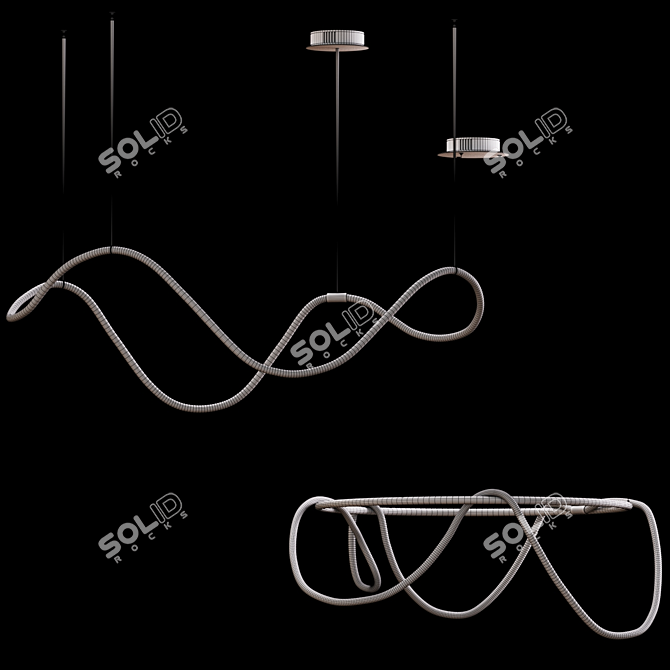 Scandinavian Pendant Lights: Stylish and Versatile 3D model image 6