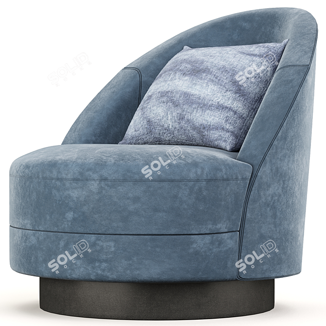 Swivel Axel Armchair: Contemporary Design, Ultimate Comfort 3D model image 1