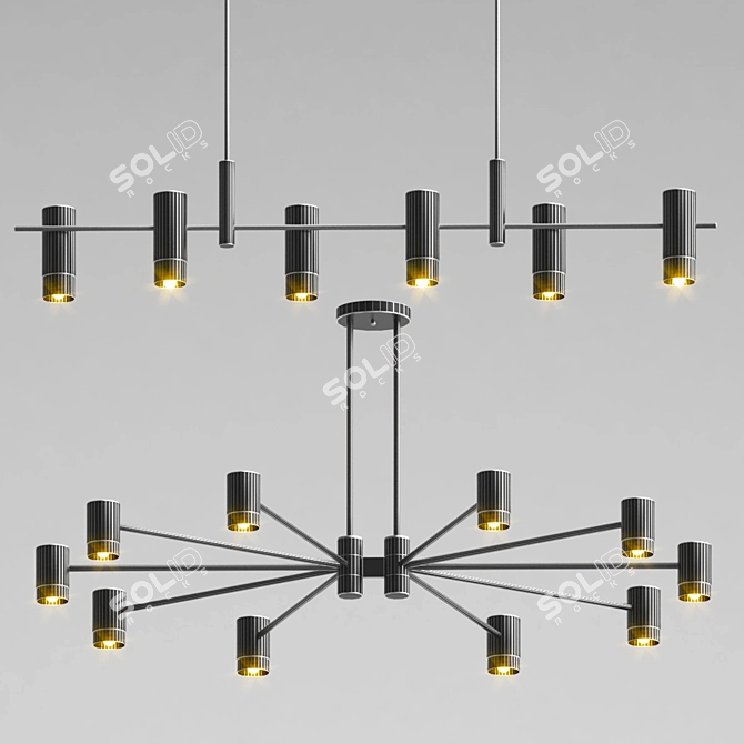 RAGNA Lamp Collection: Stylish Lighting for Modern Spaces 3D model image 4