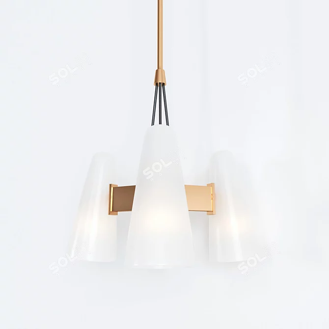 Elegant Montfaucon Pendant Light 3D model image 2