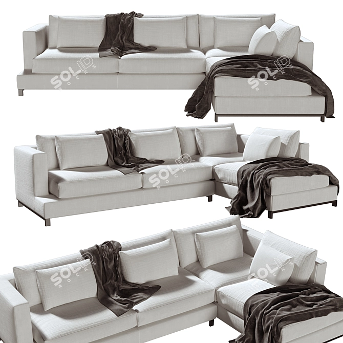 Luxury Lounge Sofa: Burbury Eichholtz 3D model image 1