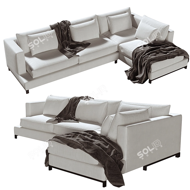 Luxury Lounge Sofa: Burbury Eichholtz 3D model image 2