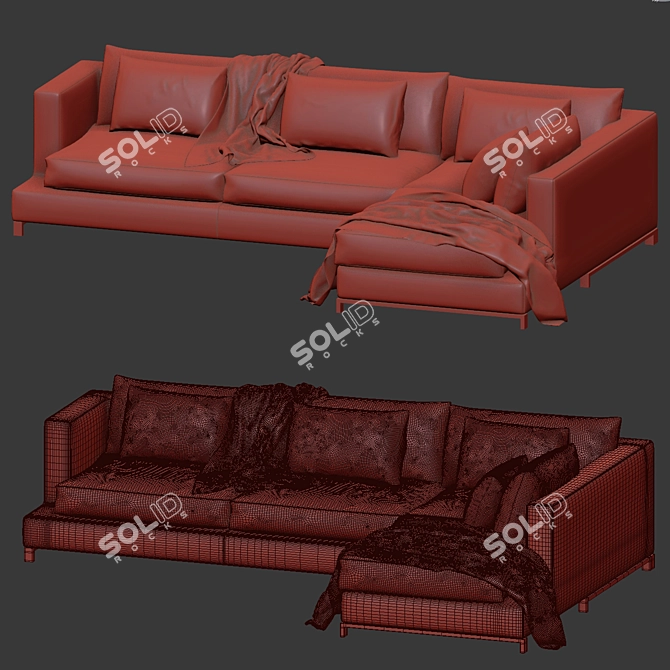 Luxury Lounge Sofa: Burbury Eichholtz 3D model image 3