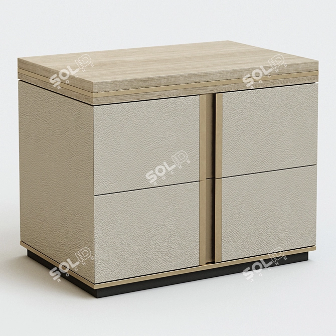 Elegant Avignon Bedside Table - Frato 3D model image 1