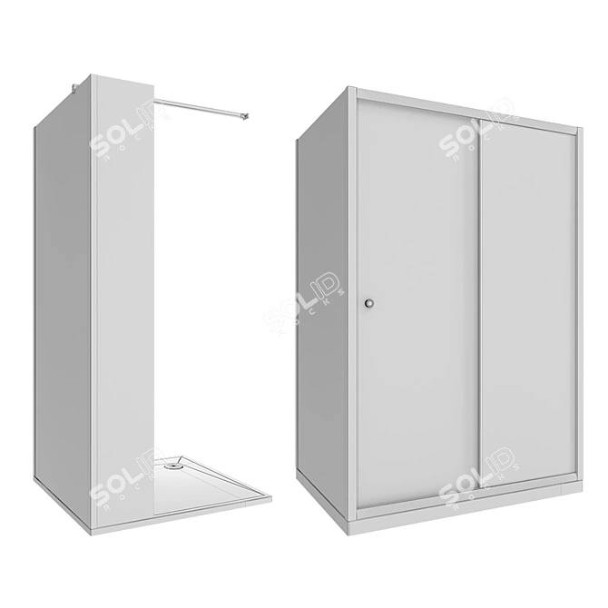 Omnires Shower Enclosures Set 3D model image 4