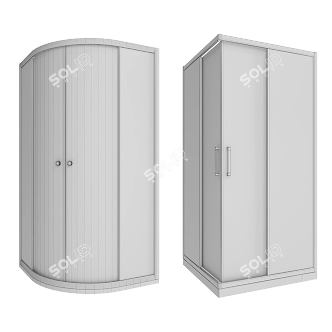 Omnires Shower Enclosures Set 3D model image 5