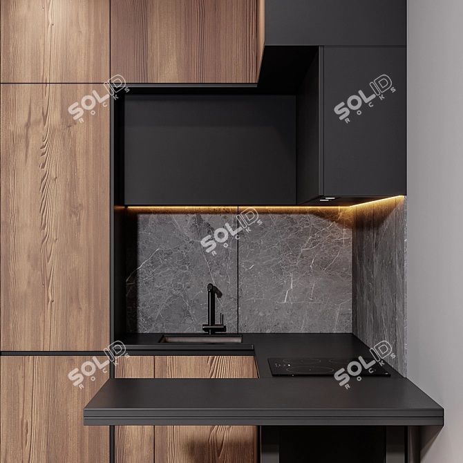 Modern Kitchen Organizer 3D model image 2