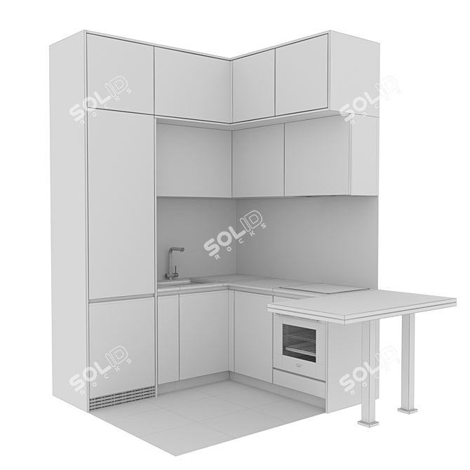 Modern Kitchen Organizer 3D model image 6