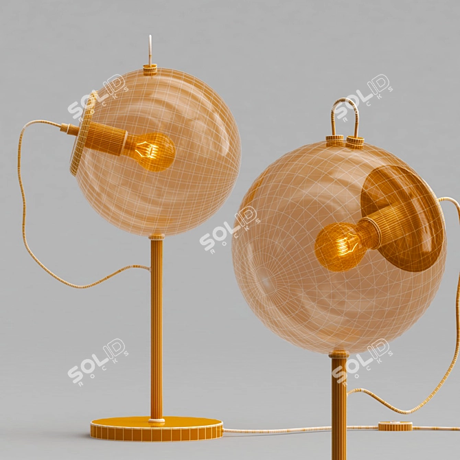 Modern Loft Style Table Lamp 3D model image 2