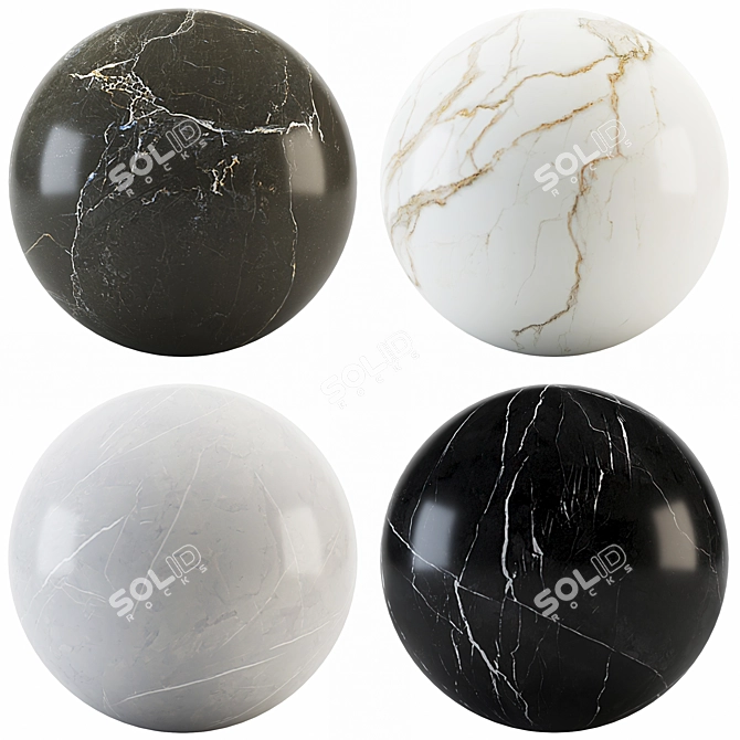 Marble Collection: Diverse & Elegant 3D model image 1