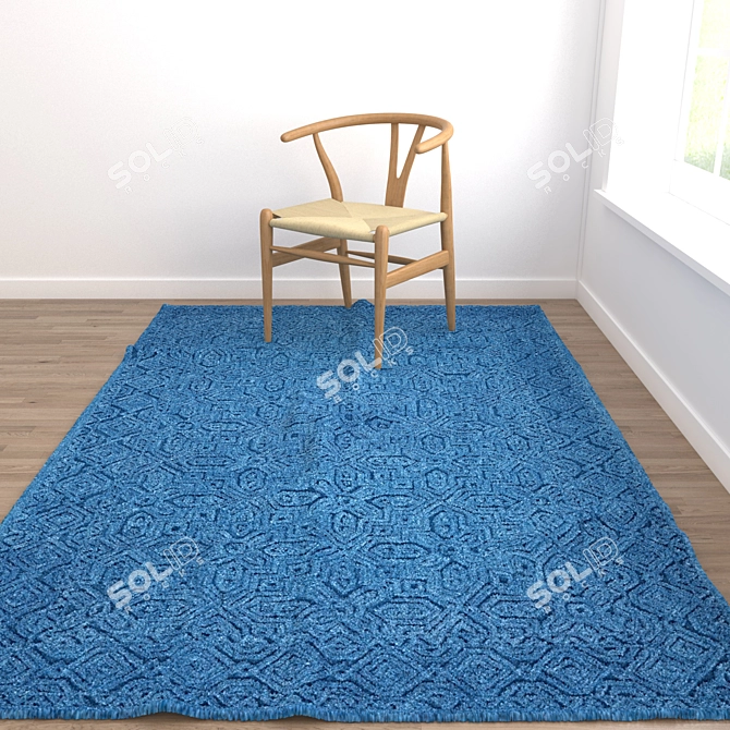 Versatile 6-Piece Rug Set 3D model image 4