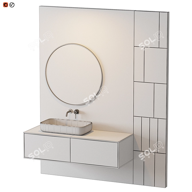 Modern Stiz Bathroom Design 3D model image 2