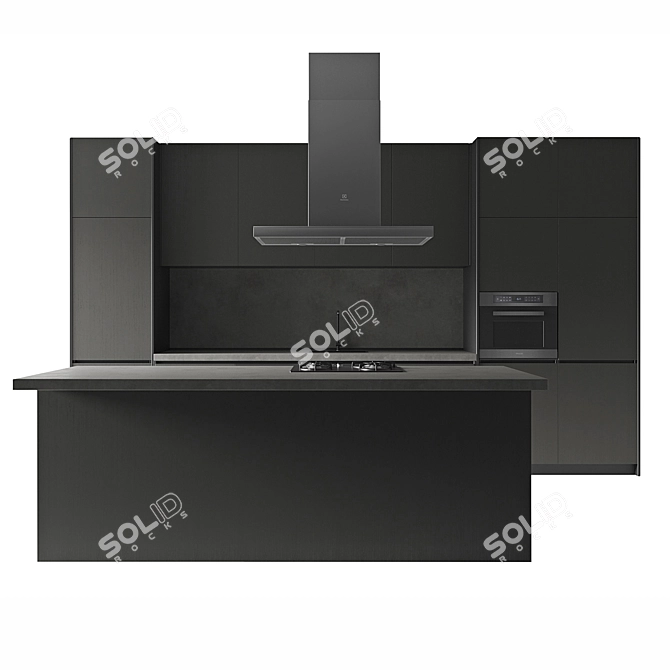 Sleek ALEA Kitchen Collection 3D model image 1