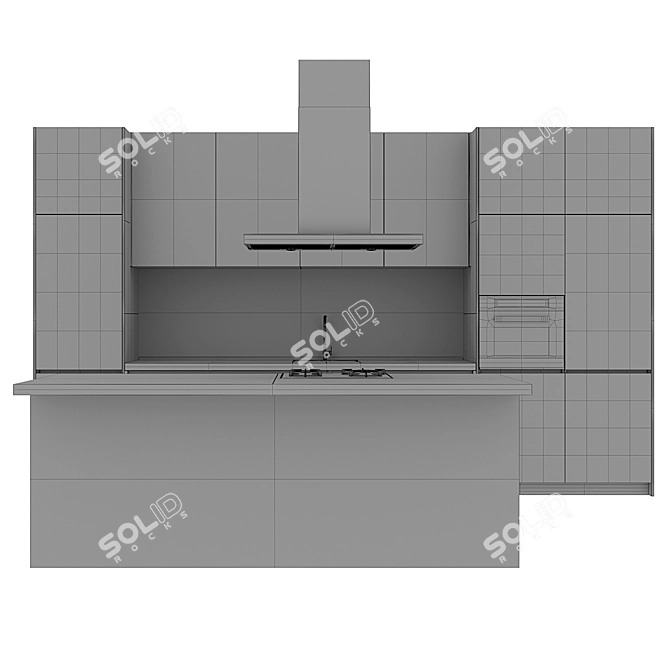 Sleek ALEA Kitchen Collection 3D model image 5