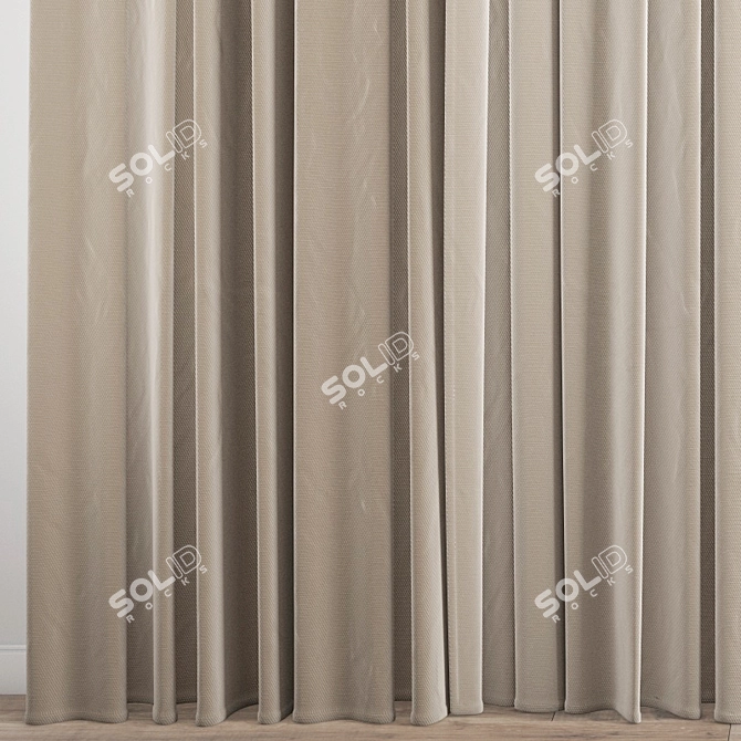 Poly Curtain Model: 3ds Max & Obj Archive 3D model image 4