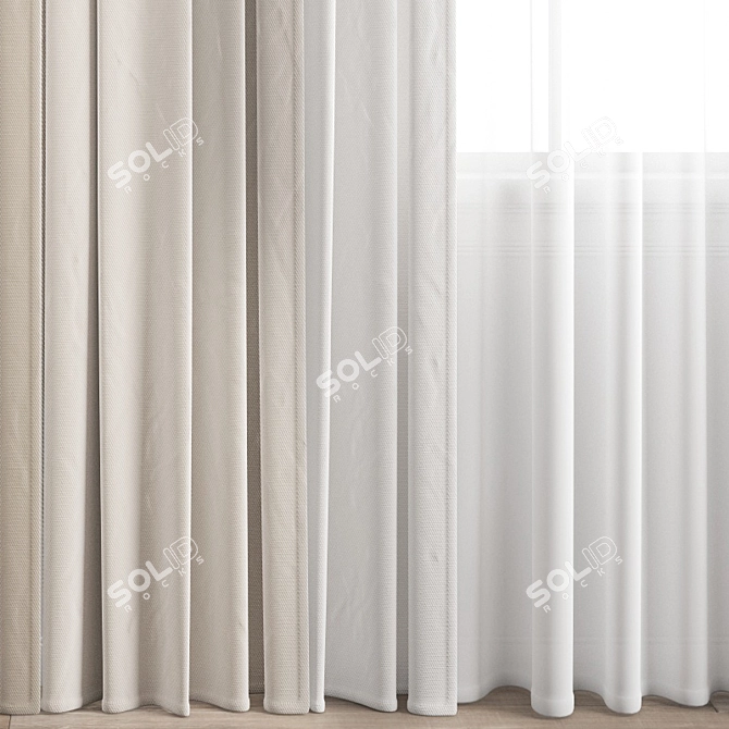 Poly Curtain Model: 3ds Max & Obj Archive 3D model image 5