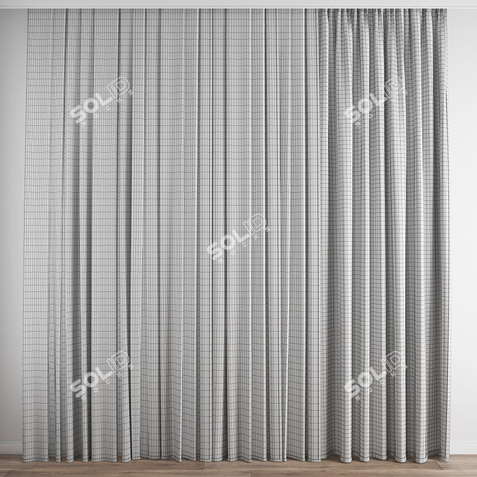 Poly Curtain Model: 3ds Max & Obj Archive 3D model image 2