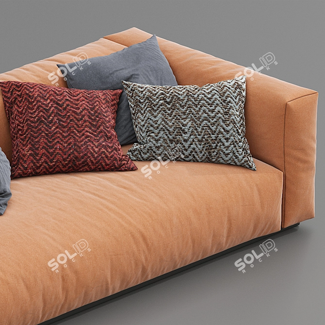 Flexform Lario Sofa: Contemporary Comfort 3D model image 2