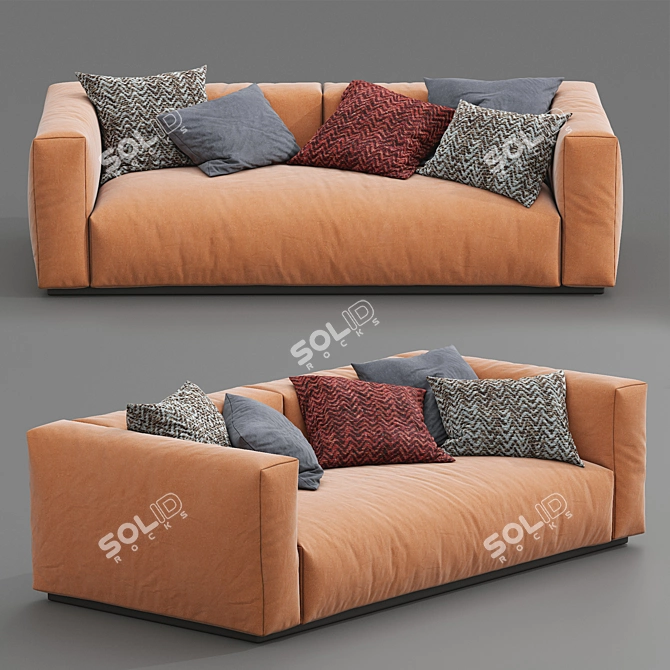 Flexform Lario Sofa: Contemporary Comfort 3D model image 5