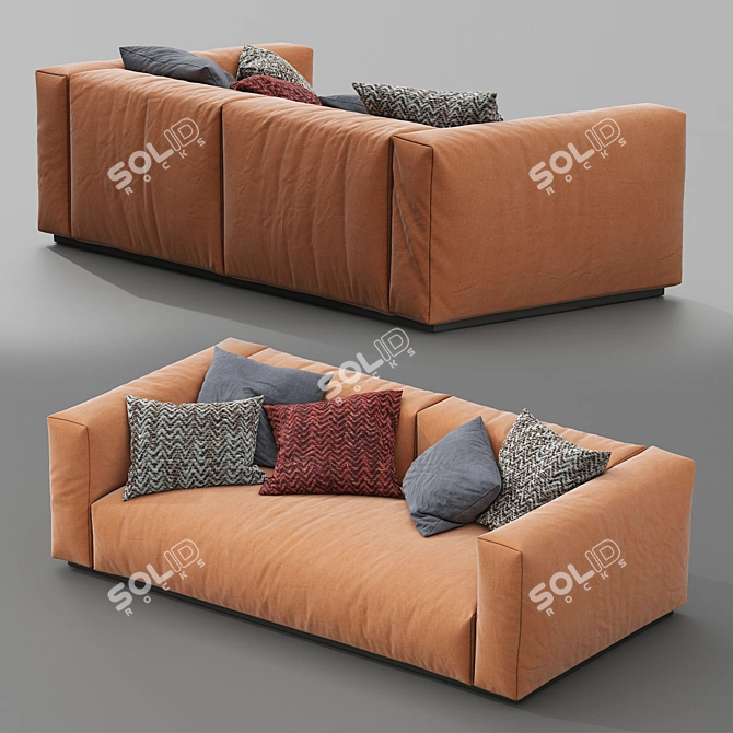 Flexform Lario Sofa: Contemporary Comfort 3D model image 6