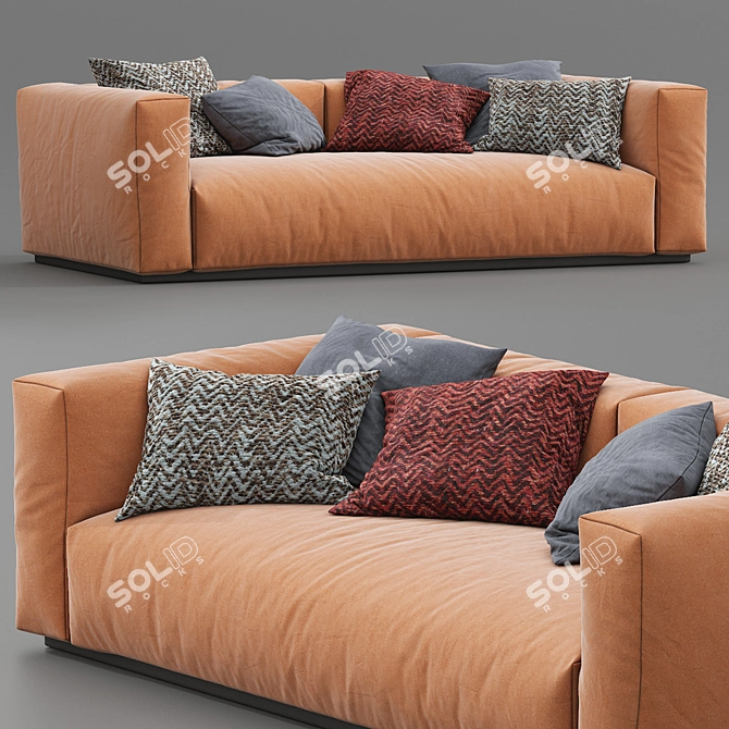 Flexform Lario Sofa: Contemporary Comfort 3D model image 7