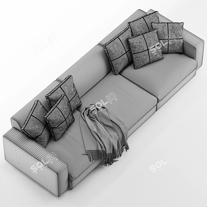 Luxurious Molteni & C Turner Sofa 3D model image 6