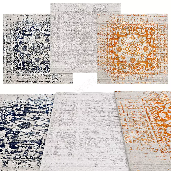 Square Rugs Collection | Various Sizes 3D model image 1