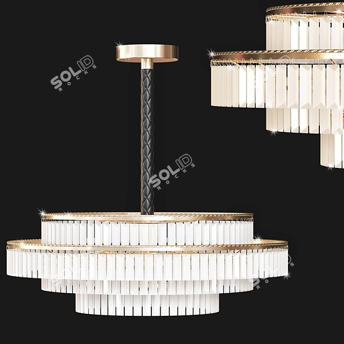 Elegant 3D Ceiling Light 3D model image 1