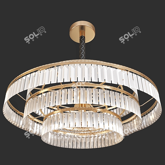 Elegant 3D Ceiling Light 3D model image 3