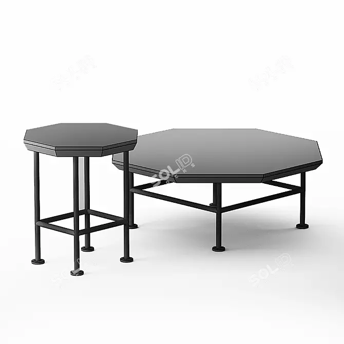 Sleek Ringo Table: Compact and Stylish 3D model image 2