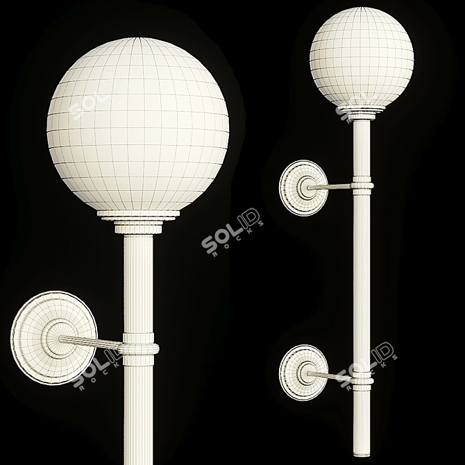 Modern Art Deco 20 Wall Sconce 3D model image 2