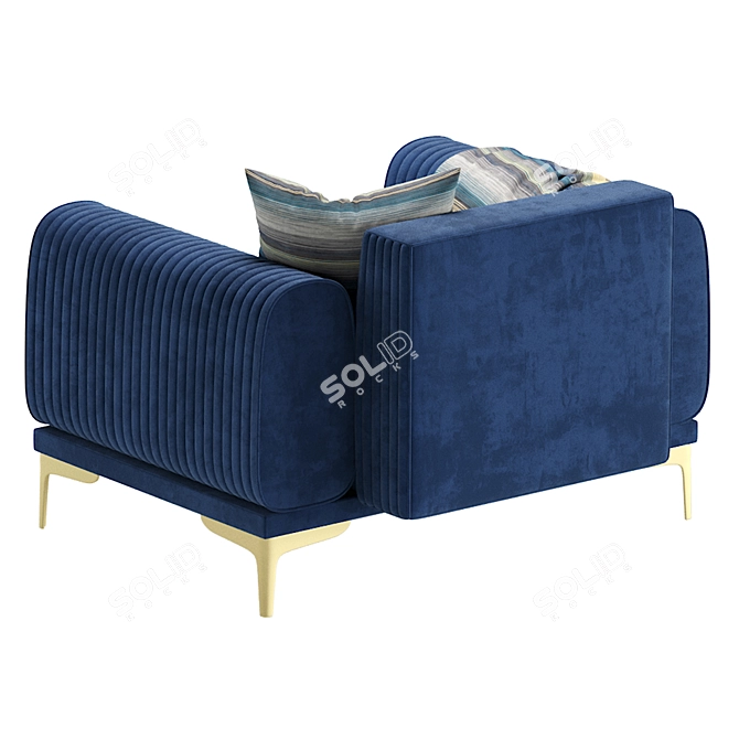 Elegant Malta Armchair: Comfort and Style 3D model image 2