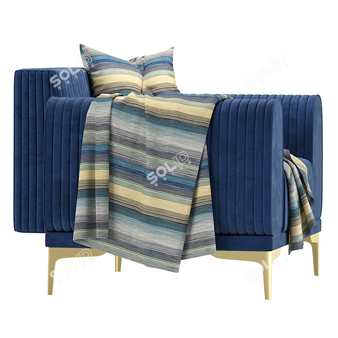 Elegant Malta Armchair: Comfort and Style 3D model image 3