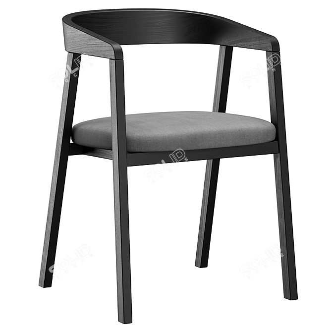 Placido Carver Chair: Sleek and Stylish 3D model image 5