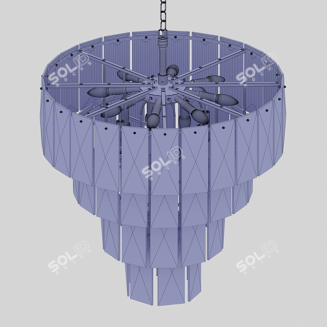 Glamorous Crystal Chandelier: Amazone 3D model image 6