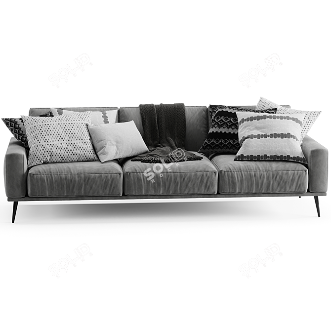 Sleek 2015 Bococncept Carlton Sofa 3D model image 4